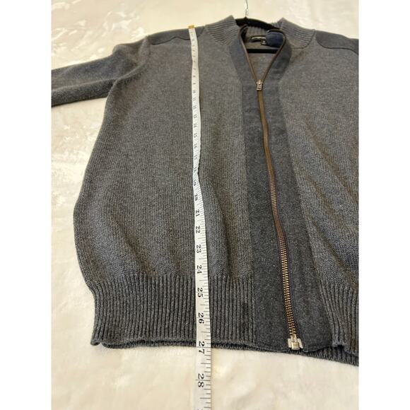 Arbor Way Zip Up Cotton Sweater Men's Size M Gray Mock Neck - Picture 5 of 9